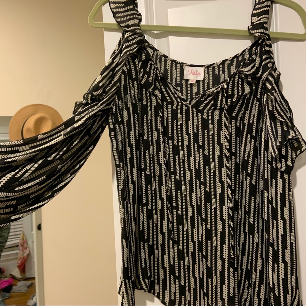 Cold shoulder Parker blouse